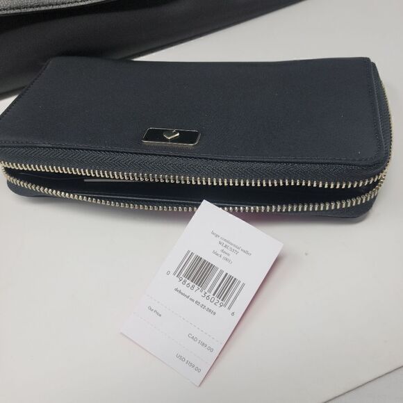 NWT! Kate Spade Purse & Wallet Set of 2 Black Total Retail $438 - Picture 2 of 5